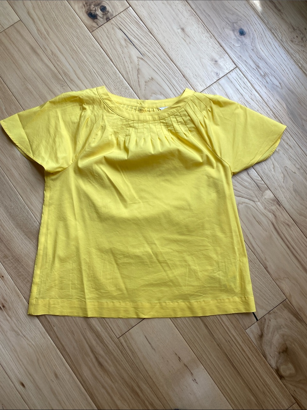 Brooks Brothers Bright Yellow Short-Sleeve Blouse